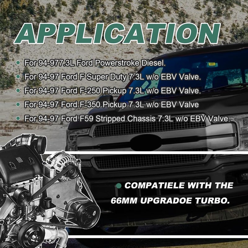 Sineside Non-EBP Valve Turbo Pedestal & Exhaust Housing for 1994.5-1997 Ford 7.3 Powerstroke Diesel 7.3L - Image 5